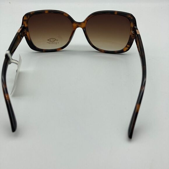 NWT Oscar De La Renta  Brown Tortoise Sunglasses Side Gold Tone Logo Mod 1341215 main image 10